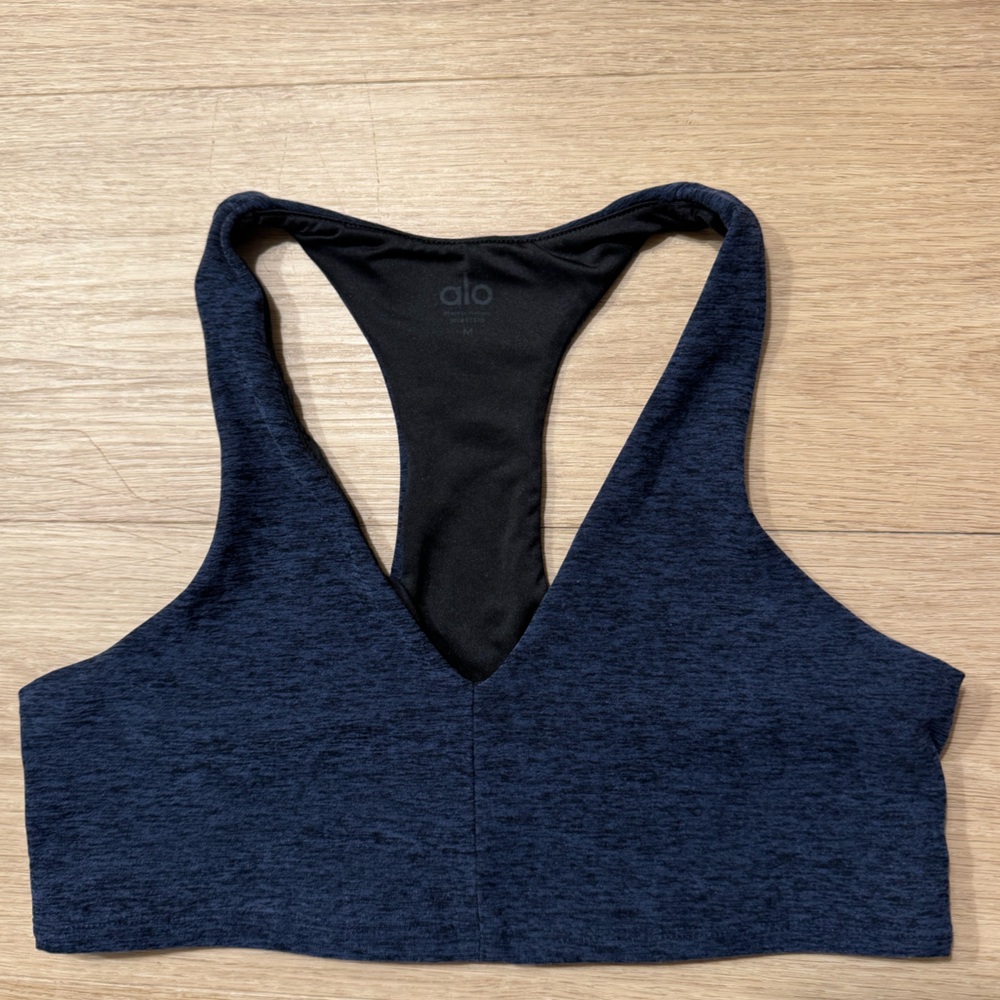 ALO Yoga Deep Blue Racerback Bra